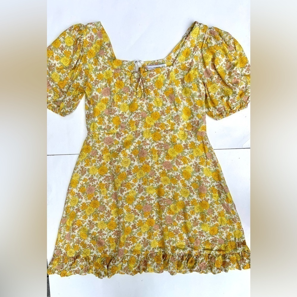 Faithfull THE BRAND AGATHE MINI DRESS_ GREY GARDEN FLORAL PRINT pattern medium - Picture 5 of 13
